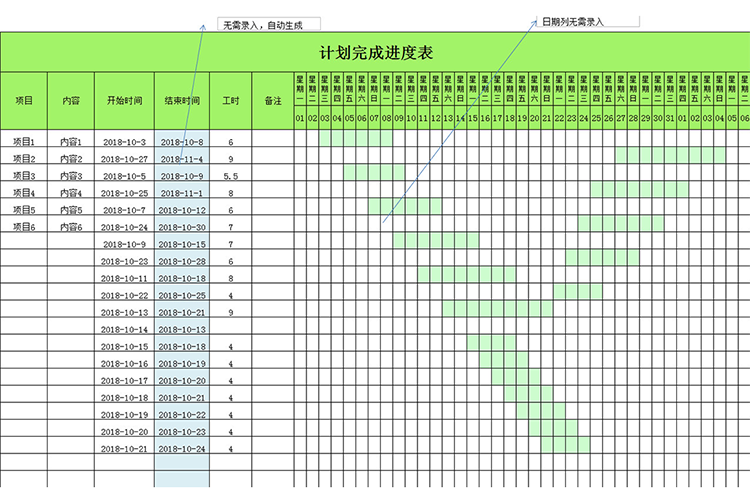 計劃完成進度表-1