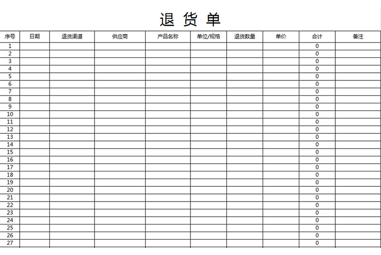 退貨單(自動計算)-1