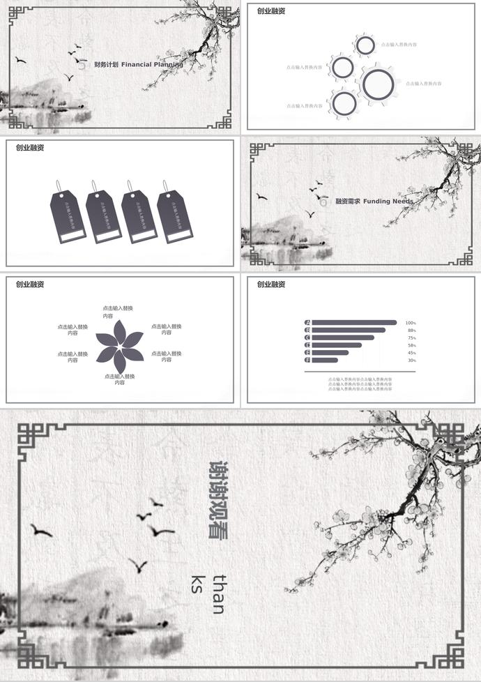 復(fù)古自然風創(chuàng)業(yè)融資計劃書PPT模板-2