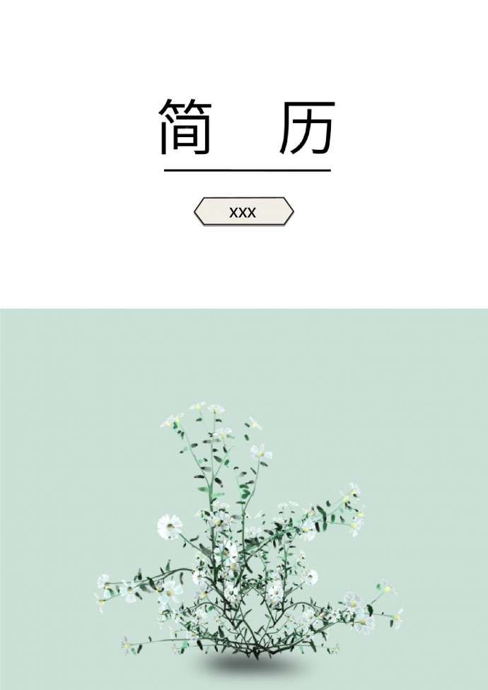 湖藍(lán)色小清新品牌化妝包設(shè)計(jì)師簡(jiǎn)歷模板