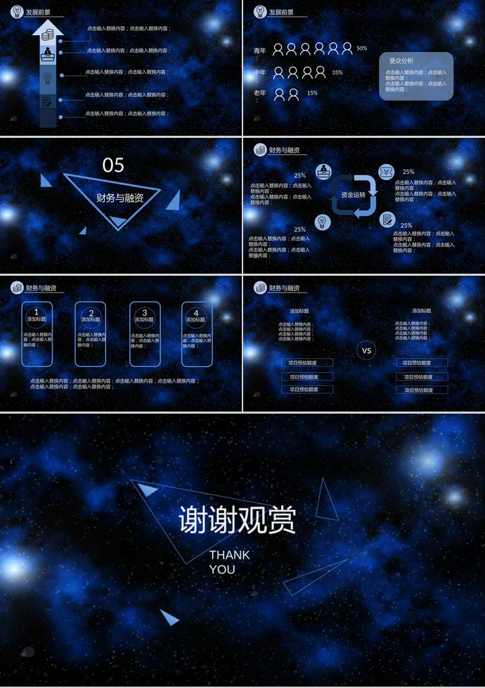 星空創業融資計劃書PPT模板-2