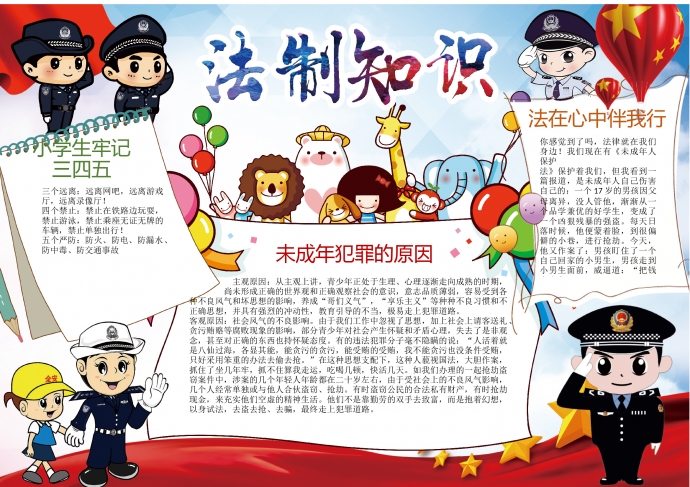 法制知識宣傳法律小報wps