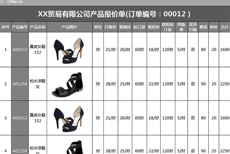 外貿(mào)通用產(chǎn)品報(bào)價(jià)表-1