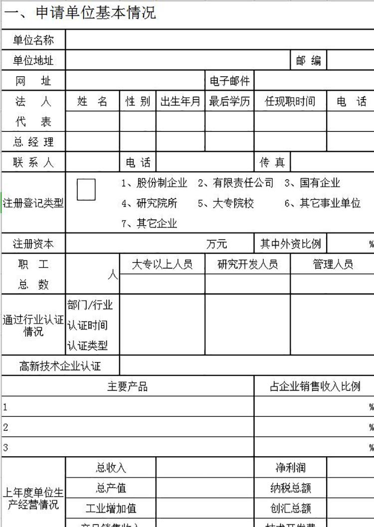 單位申請貸款貼息表工資表模板-1