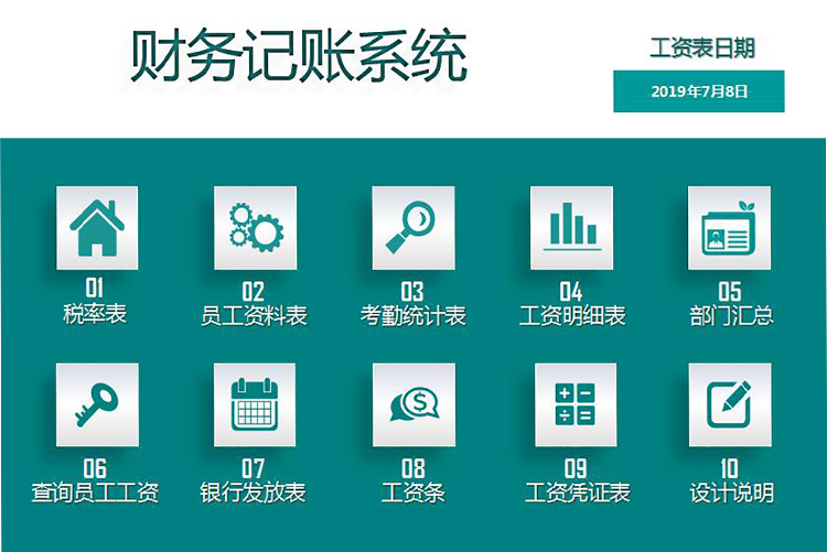 財務記賬系統excel表格-1