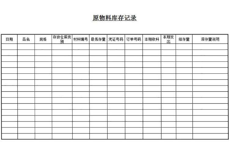 原物料庫存記錄模板-1