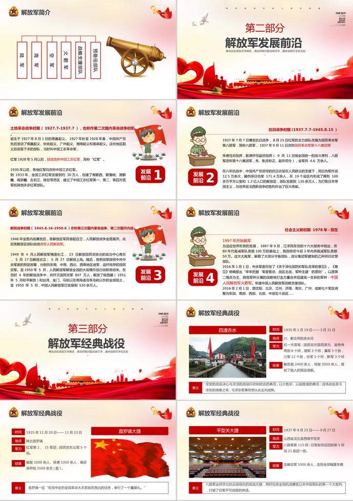 八一建軍節紅色歷史PPT模板-1