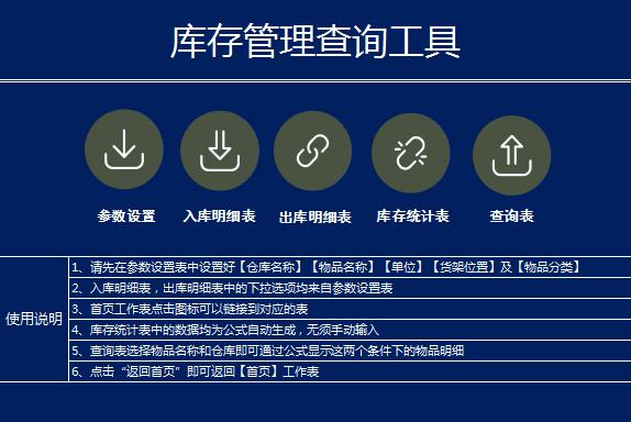 庫存管理查詢工具excel模板