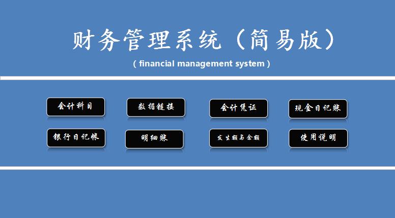 財(cái)務(wù)管理系統(tǒng)excel表格模板
