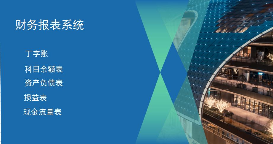 藍色主題財務報表系統excel模板