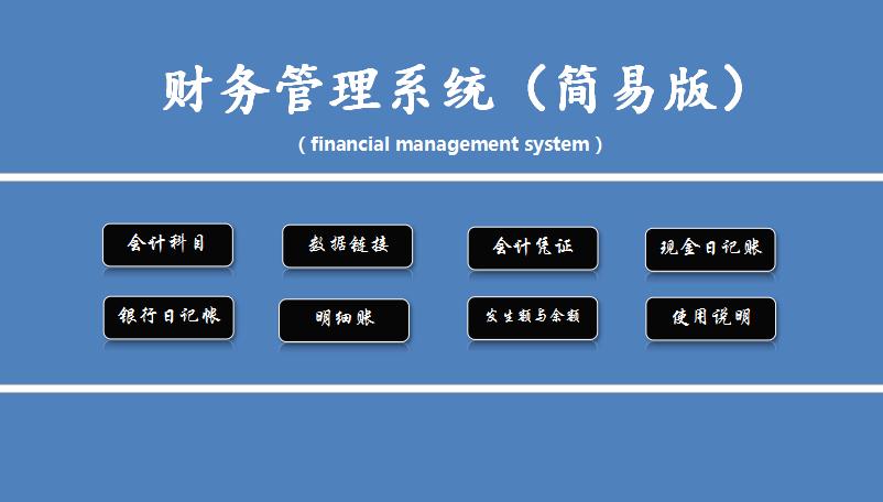 財務管理系統excel表格模板