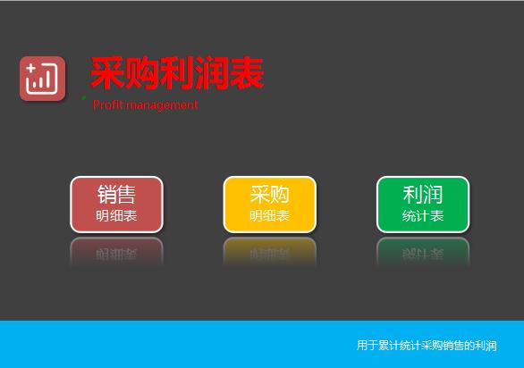 采購利潤表管理系統Excel模板