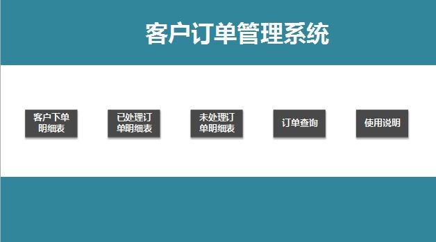 客戶訂單管理系統(tǒng)excel表格模板