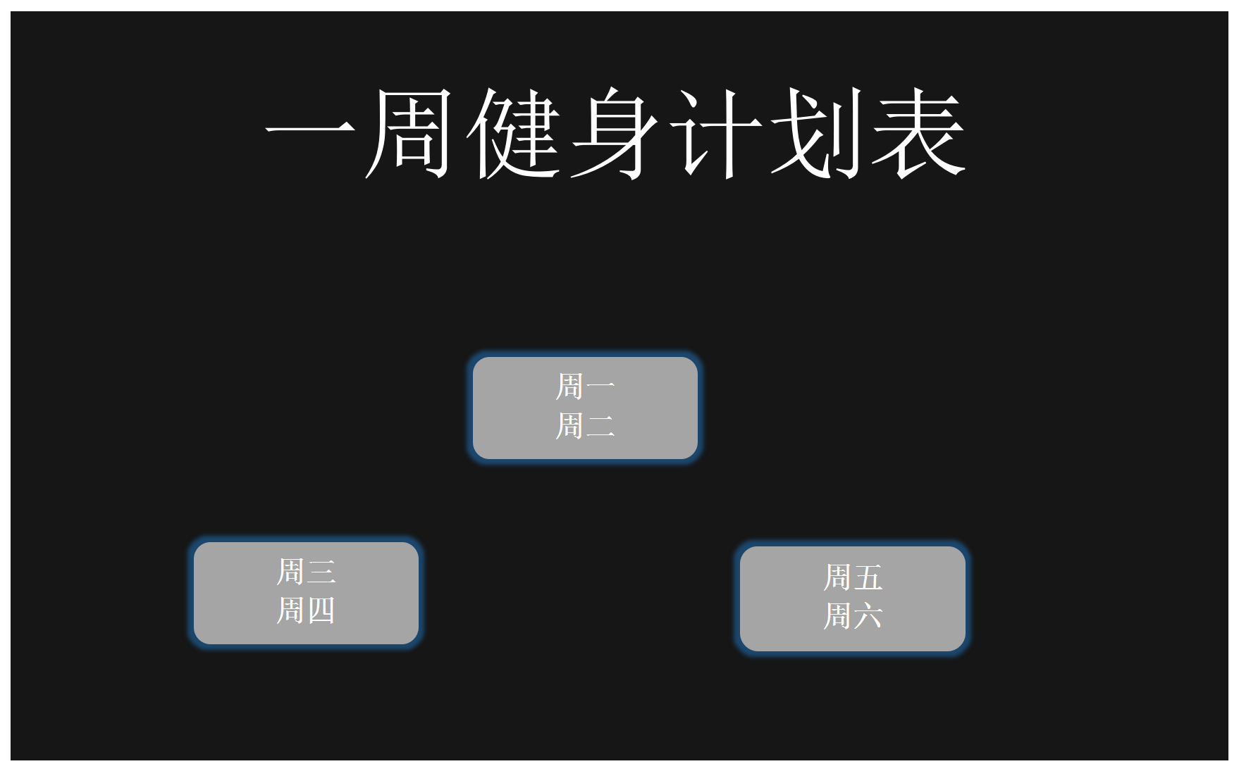 一周健身計(jì)劃表excel模板