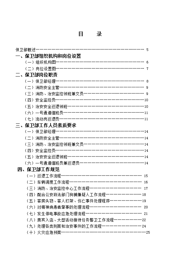 酒店保衛(wèi)部管理實務