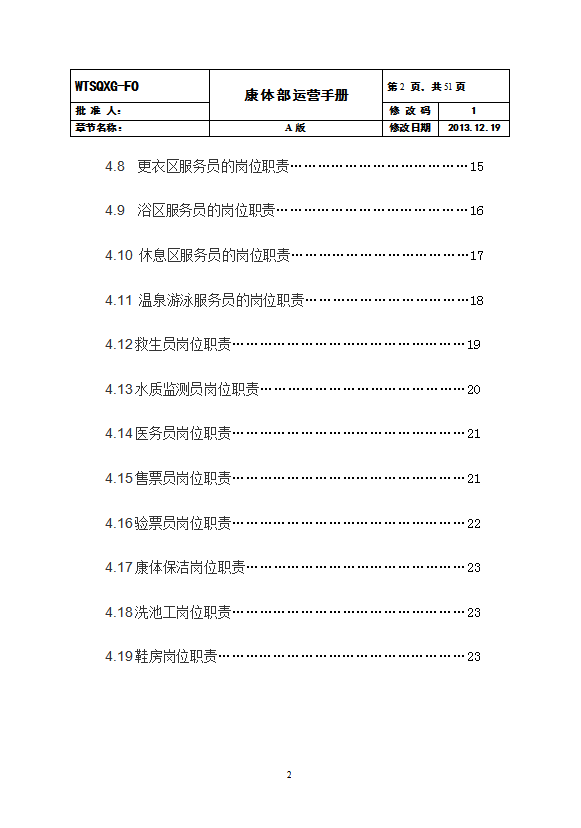 酒店康體部運營管理手冊-1