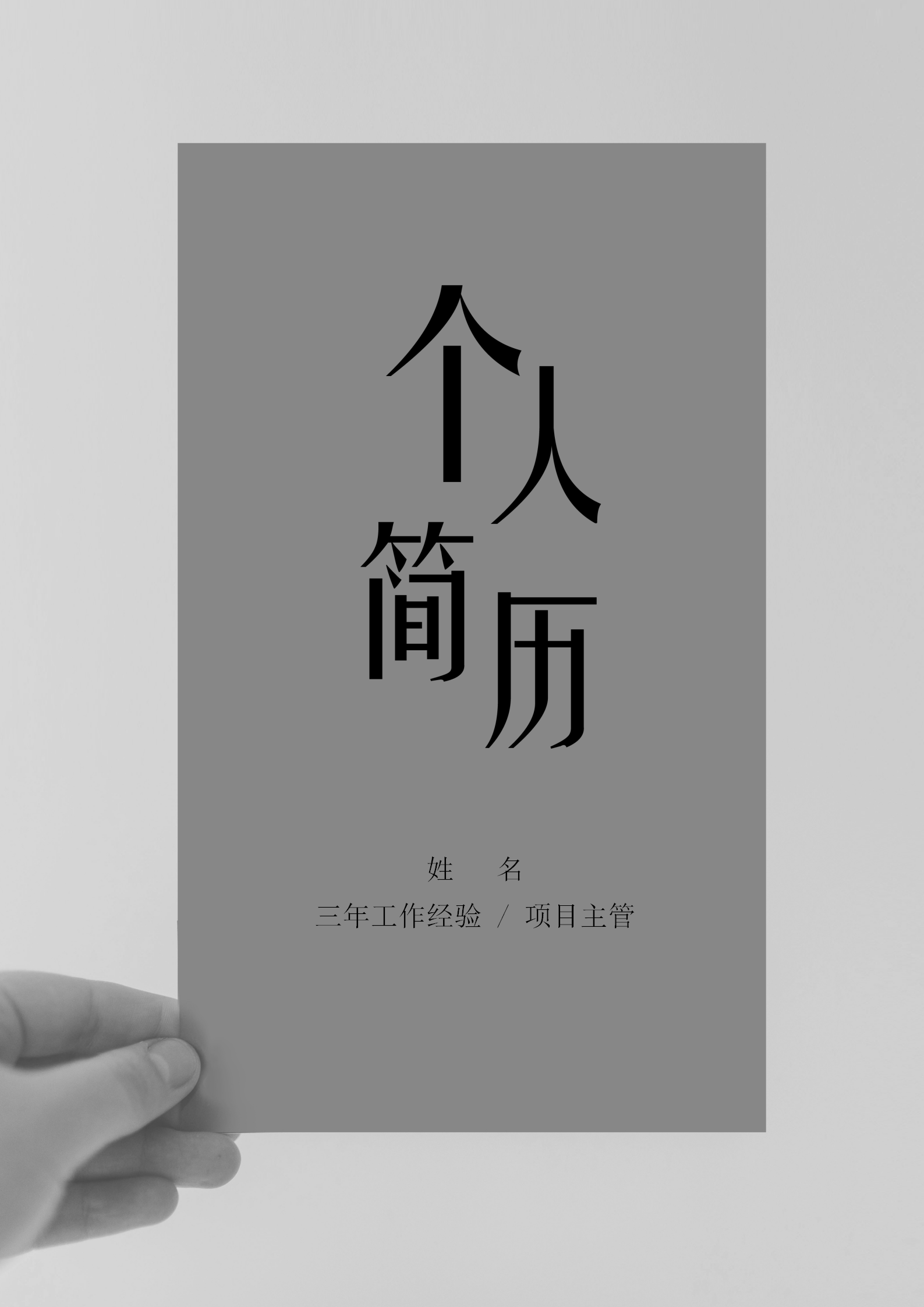 極簡商務(wù)風(fēng)項(xiàng)目主管簡歷套裝