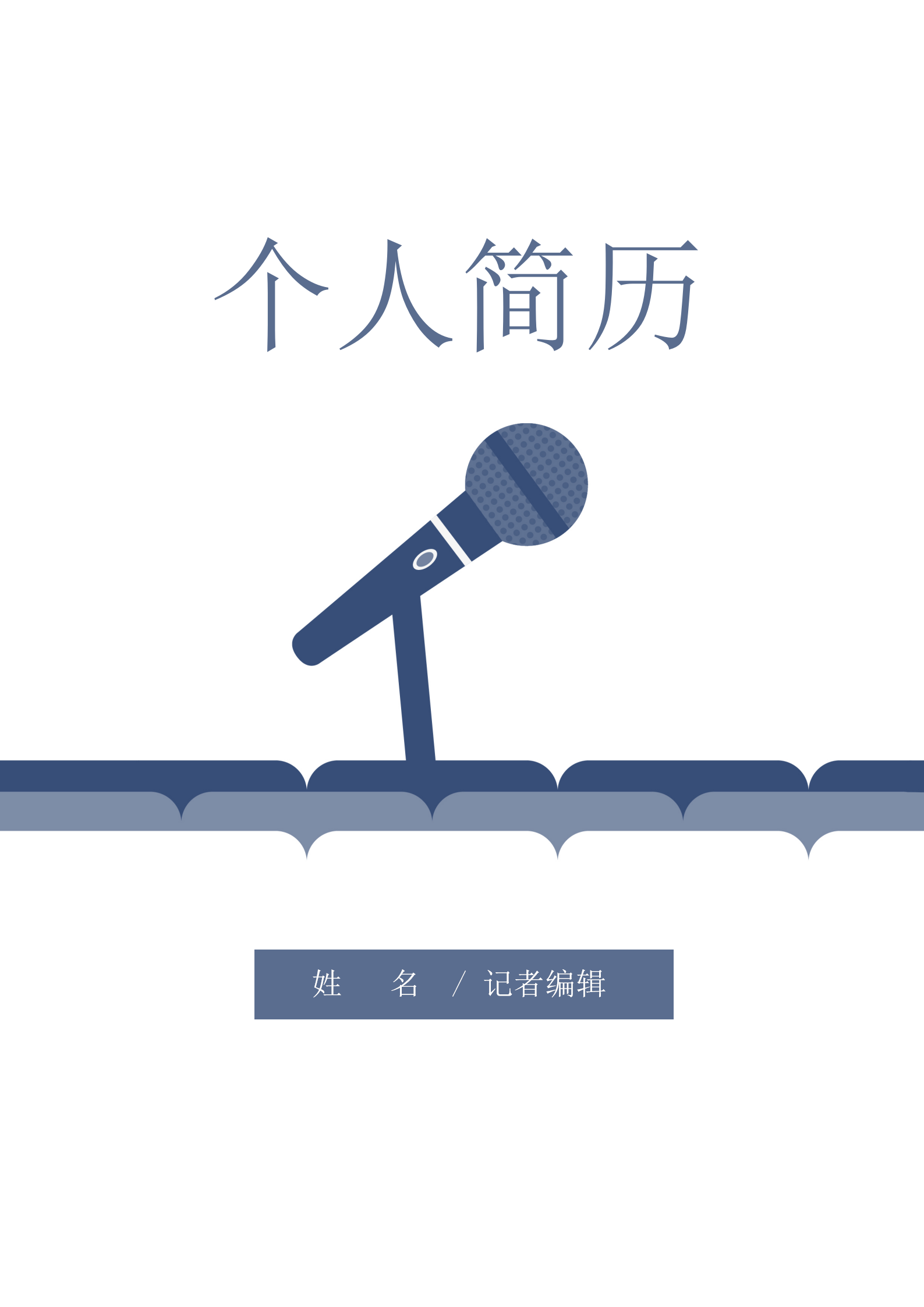 新聞?dòng)浾呔庉媯€(gè)人簡歷套裝
