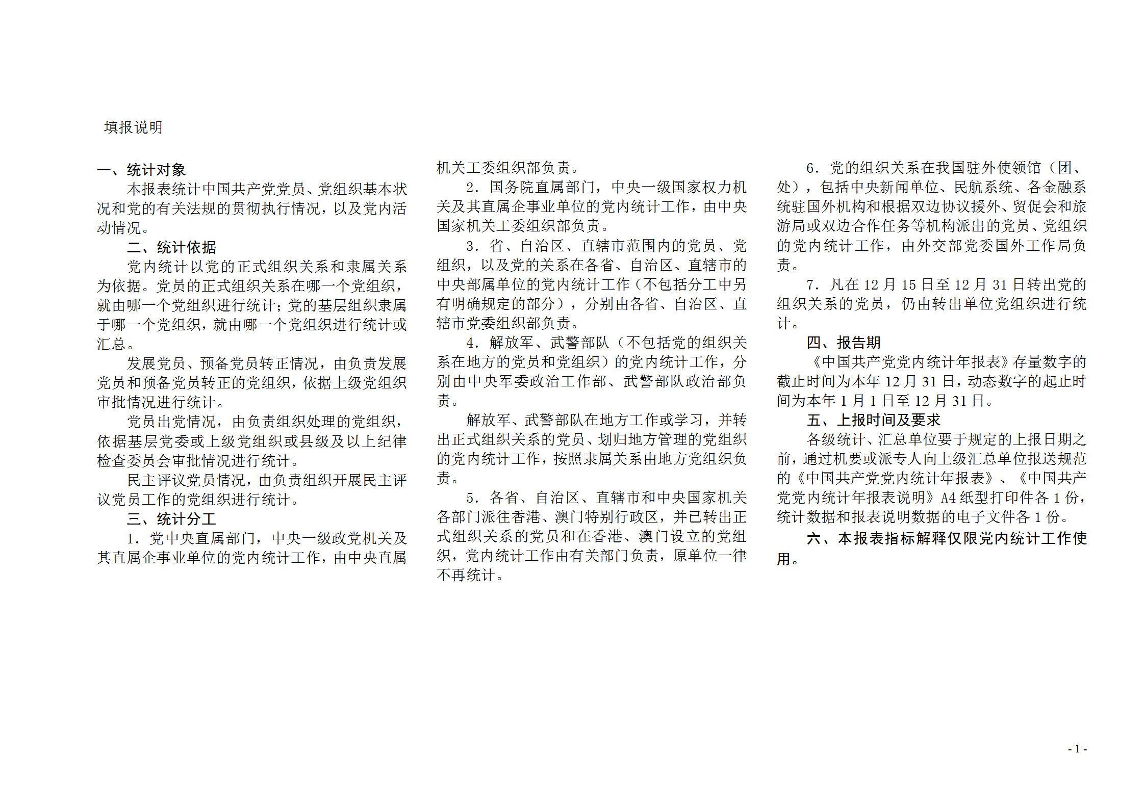 黨內(nèi)統(tǒng)計報表word模板