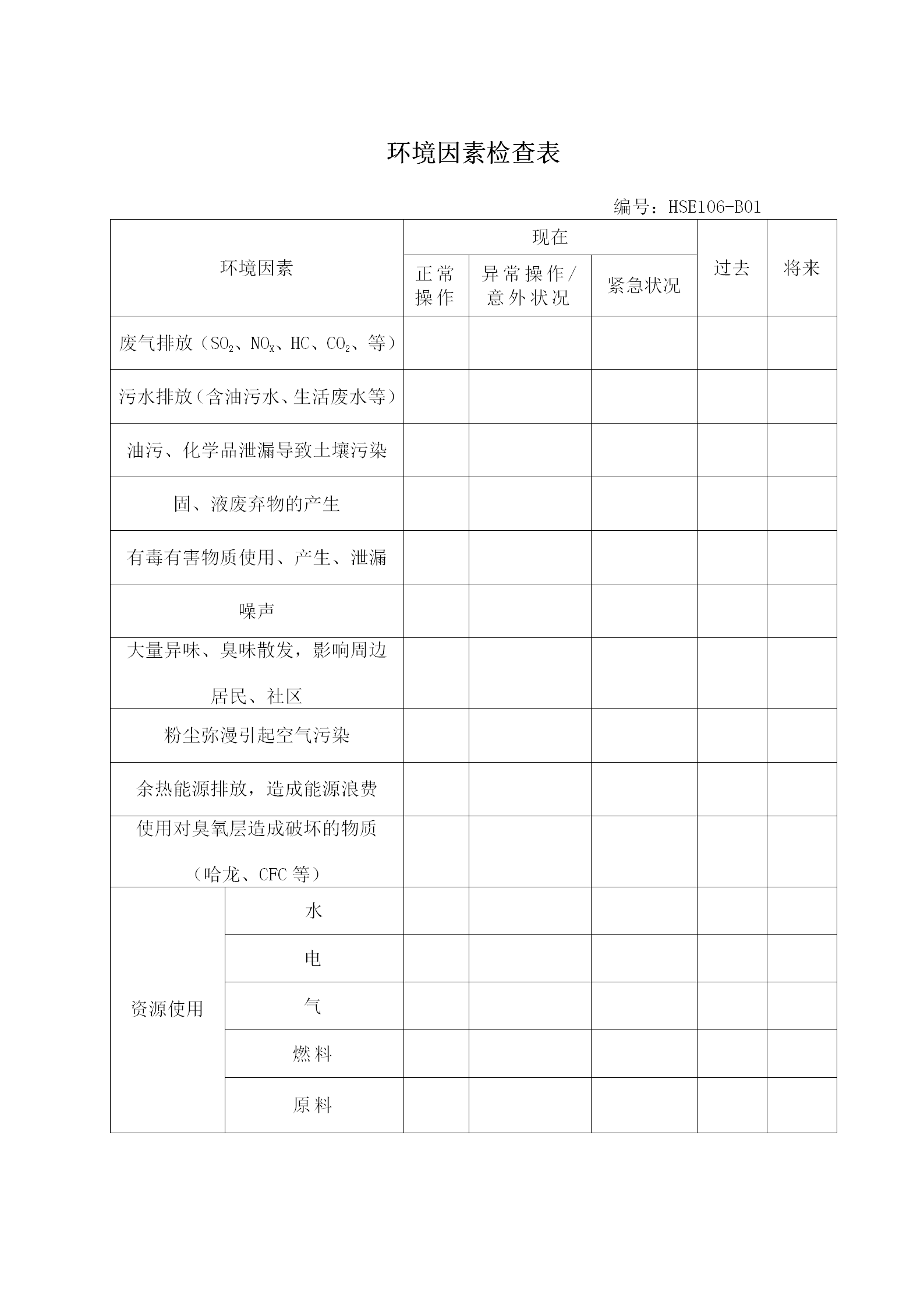 工廠安全生產表格匯總word模板-1