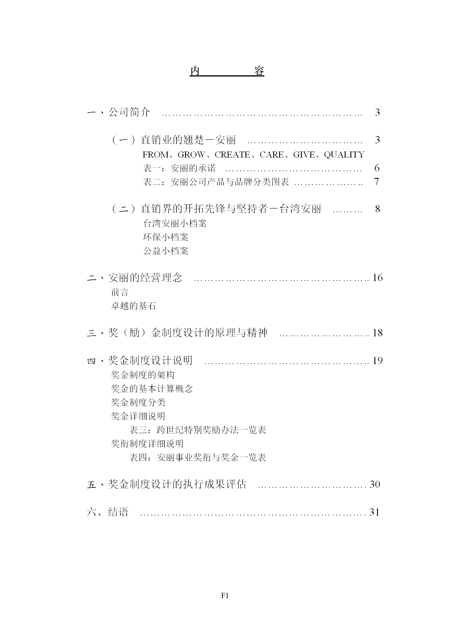 安麗事業的獎金制度word模板