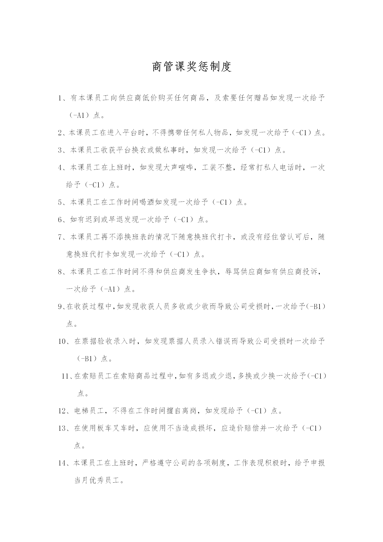 客服部獎(jiǎng)懲管理準(zhǔn)則word模板-1