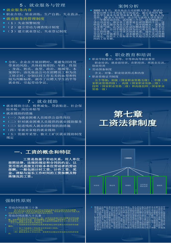 勞動法就業和工資法律制度PPT模板-1