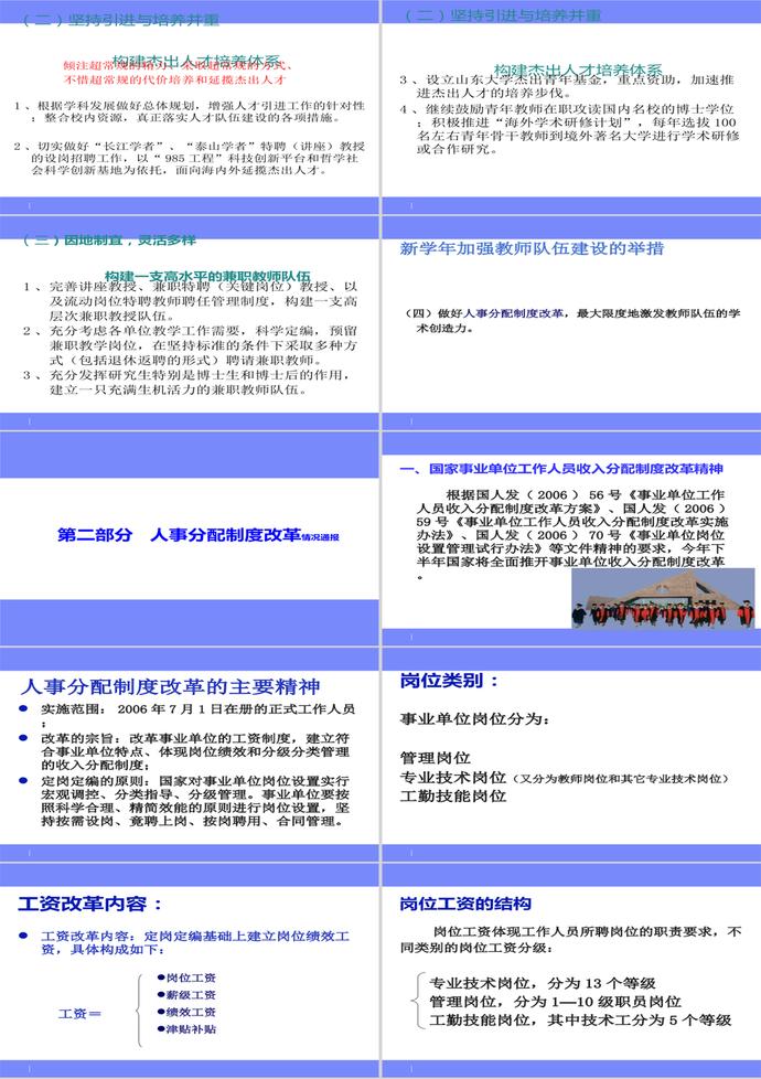 人才隊伍建設與人事分配制度改革PPT模板-2