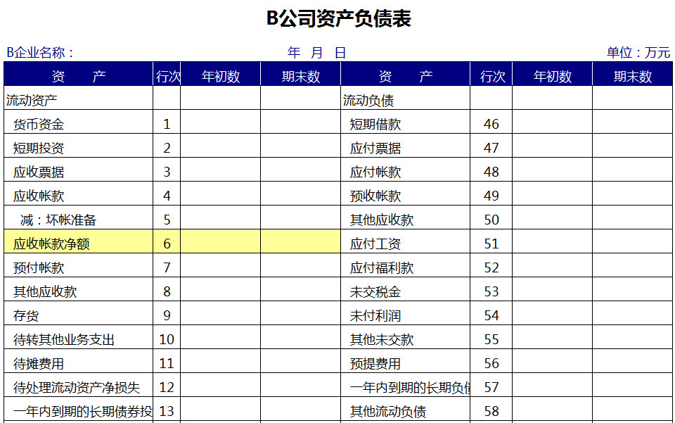 公司應收款資產負債表-1