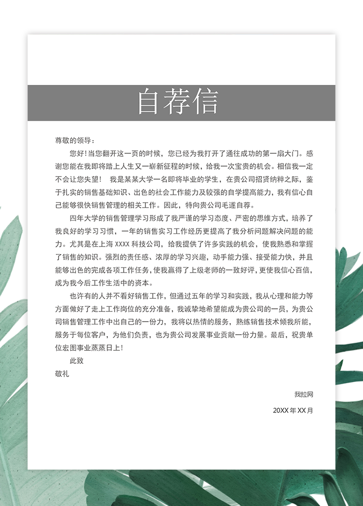 灰色線條簡約成套銷售主管個人簡歷word模板-2