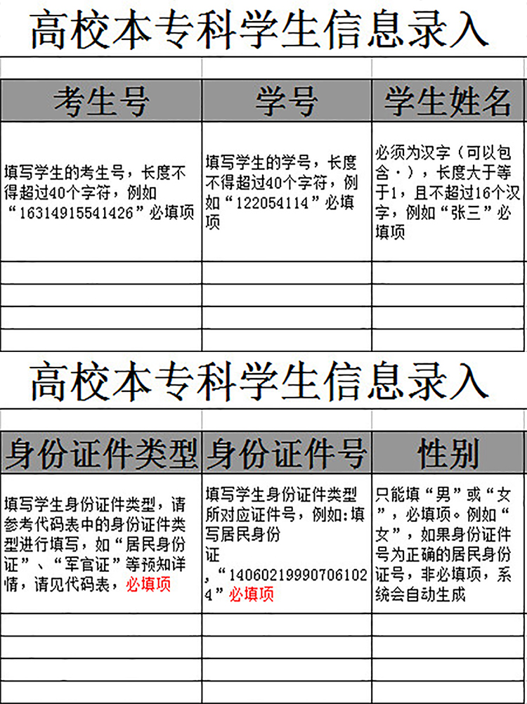 高校本專科學生信息錄入-1
