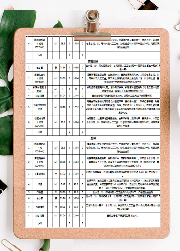 裝修材料報價單-1